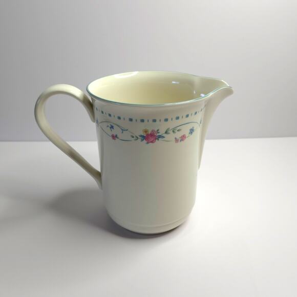 Vintage Lenox Country Cottage Blossoms Chinastone Pitcher